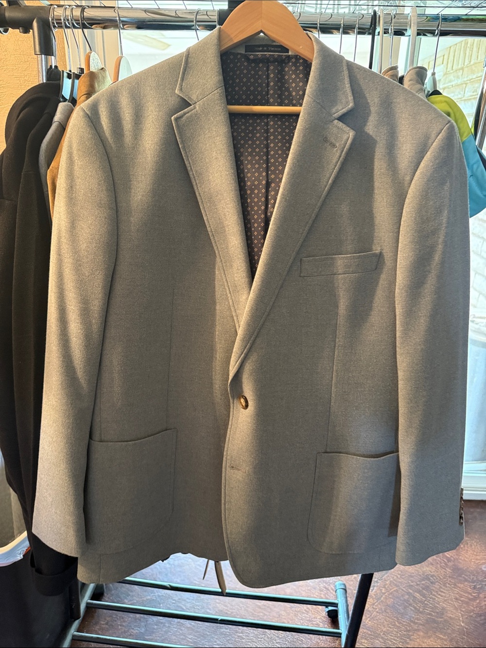 CHAPS Men's Gray Single-Breasted Blazer